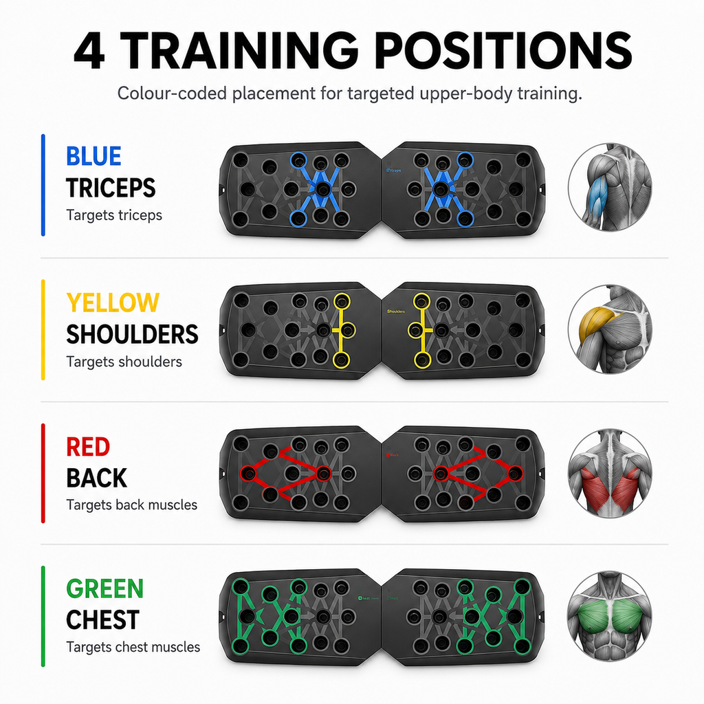 Multifunctional Push-Up Board – Targeted Upper-Body Training